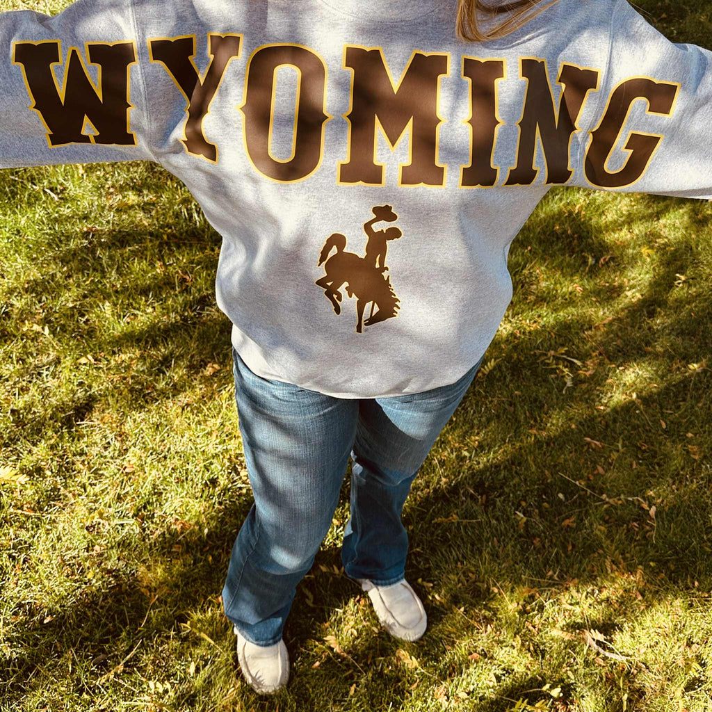 WYOMING varsity Crewneck