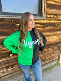 Double color Embrodiered Tigers Crewneck