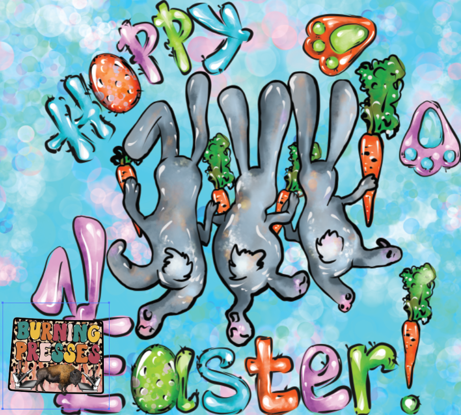 1174 Hoppy Easter Tumbler Sublimation Transfer