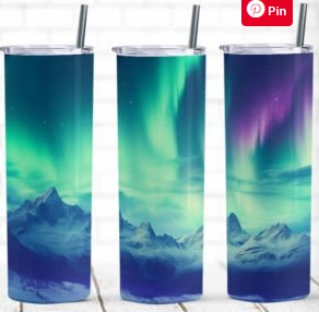 1175 Northern Lights Tumbler Sublimation Transfer
