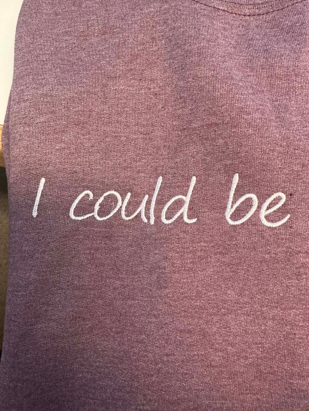 I could be meaner embroidered crewneck