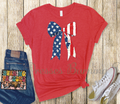 1487 Red White Navy Bow DTF/Sublimation Transfer