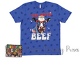 1493 Red White and Beef DTF/Sublimation Transfer