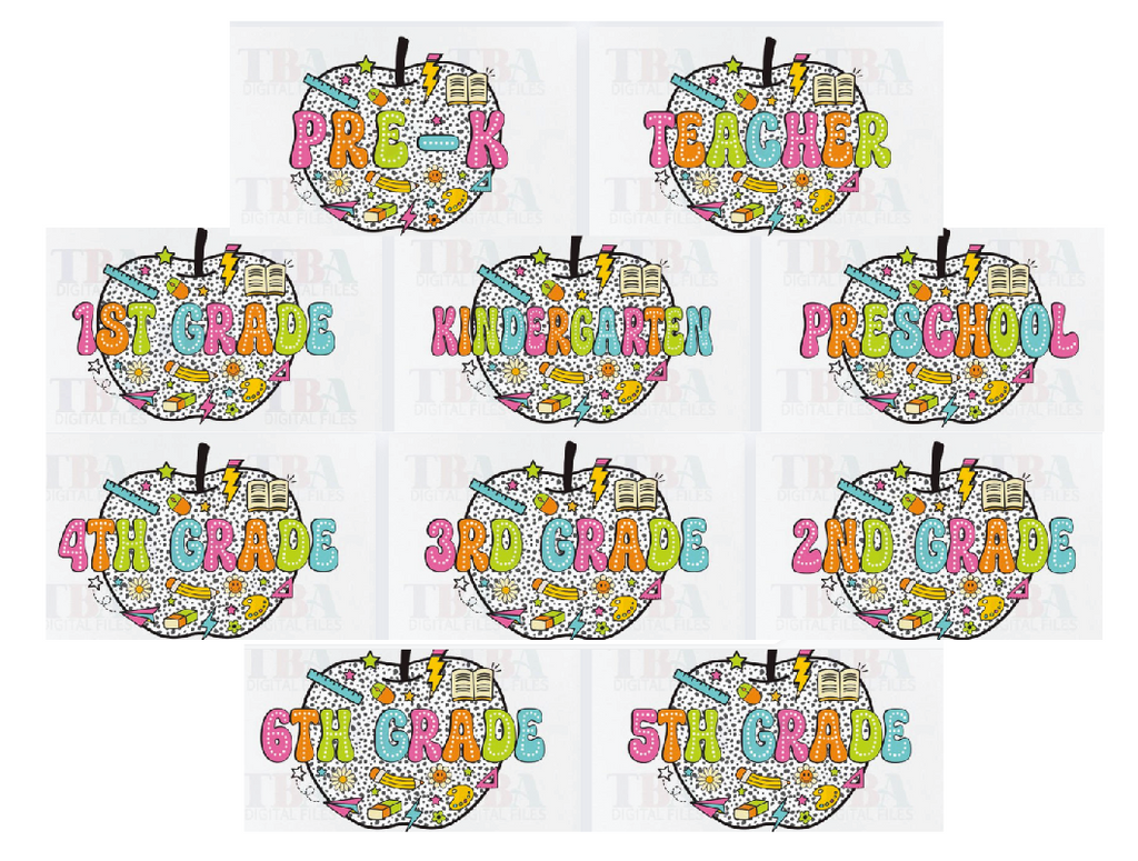 1734 Polka Dot Apple Grade sublimation/DTF Transfer