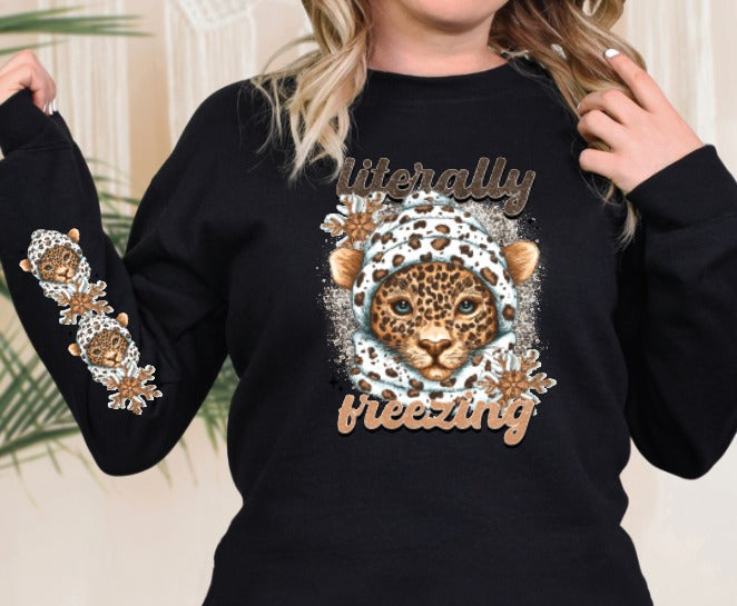 3393 Literally Freezing with Sleeve DTF/Sublimation Transfers