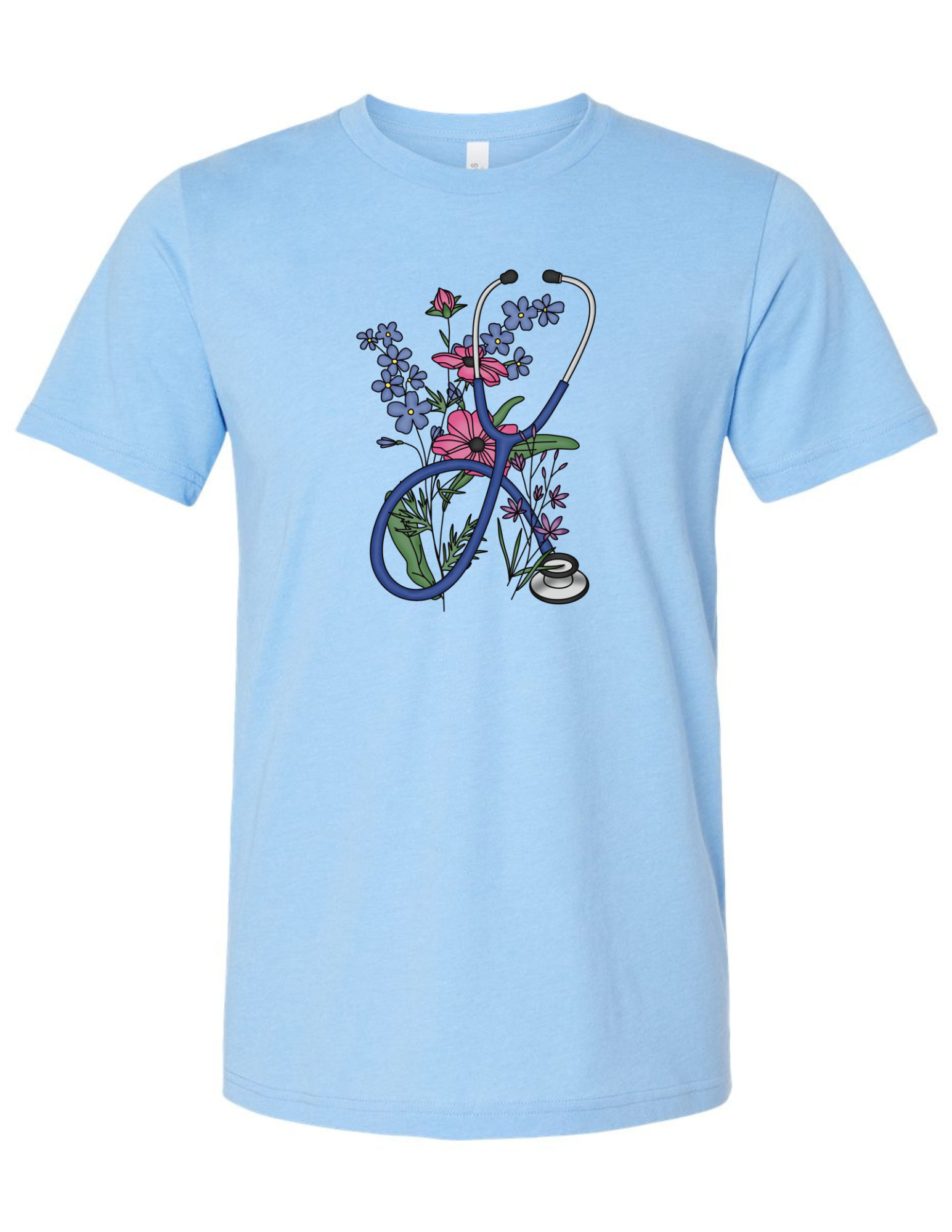3461 Floral Stethoscope DTF/Sublimation Transfers