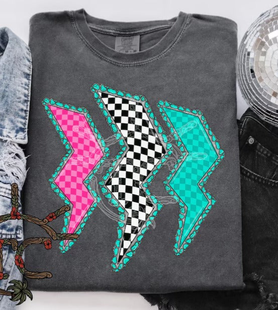 3663 Western lightning bolts DTF/Sublimation Transfer