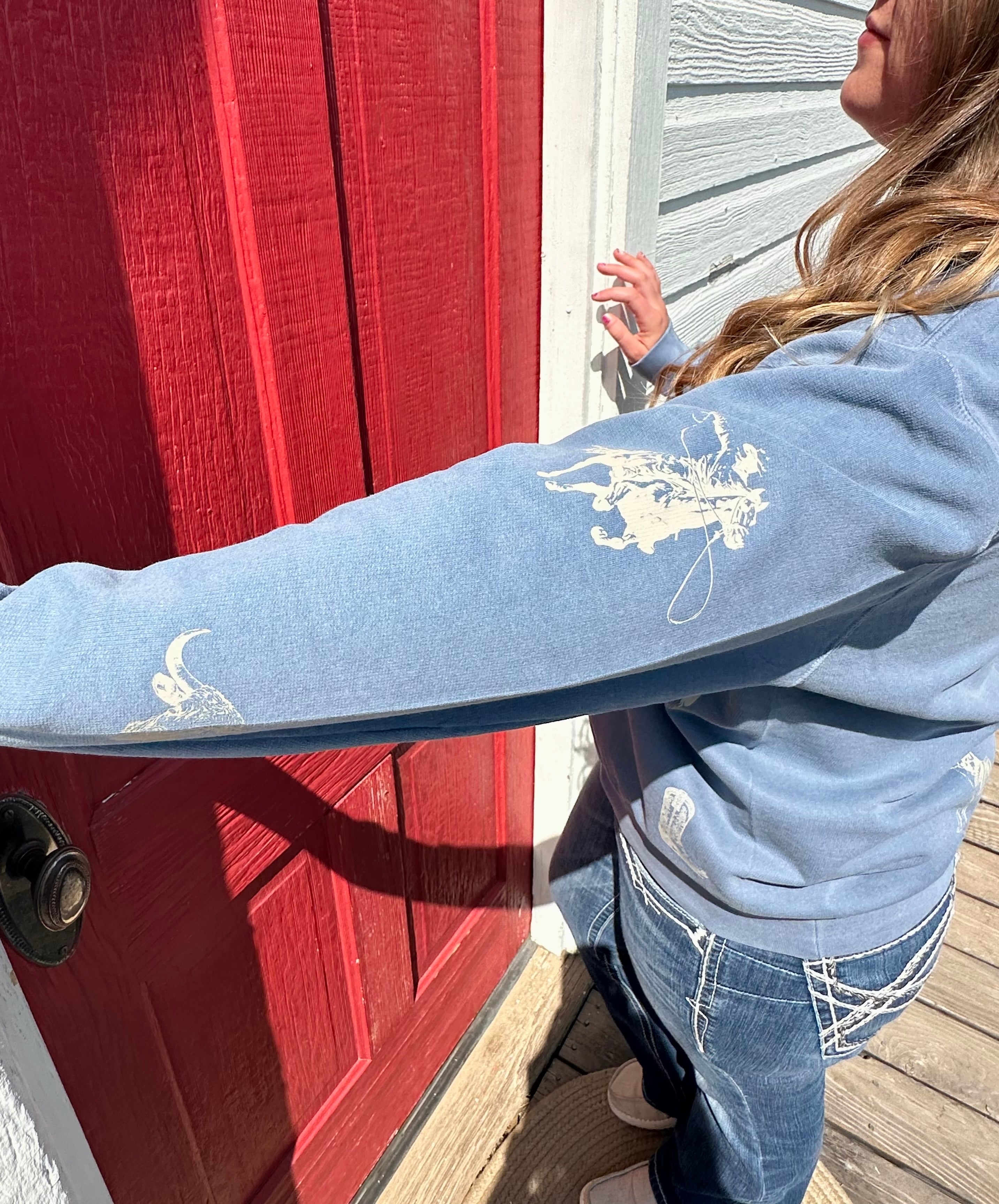 Wyoming Western collage Comfort Colors Crewneck