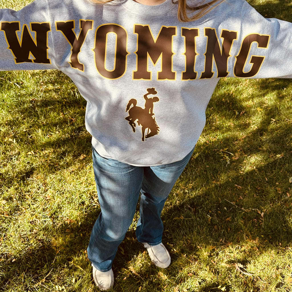 WYOMING varsity Crewneck