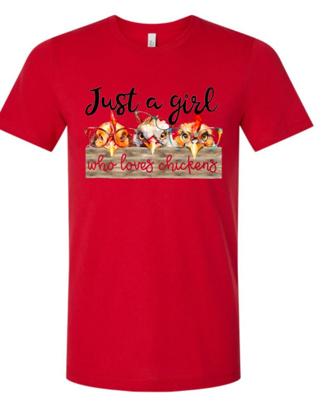 3637 Just a girl who loves chickens DTF/Sublimation Transfer