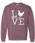 3644 LOVE chickens DTF/Sublimation Transfer