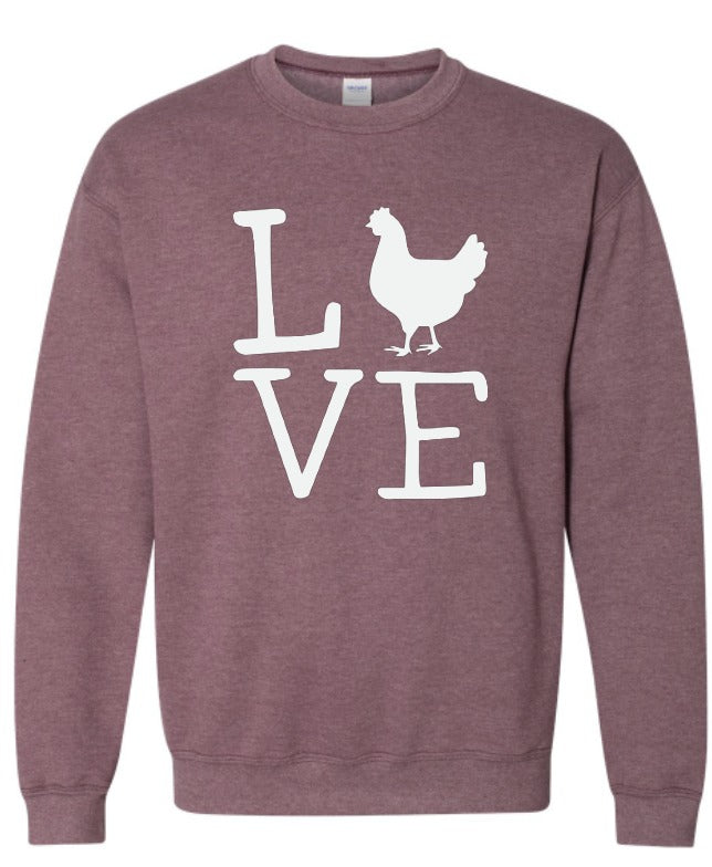 3644 LOVE chickens DTF/Sublimation Transfer