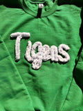 Embroidered Chenille Tigers Crewneck