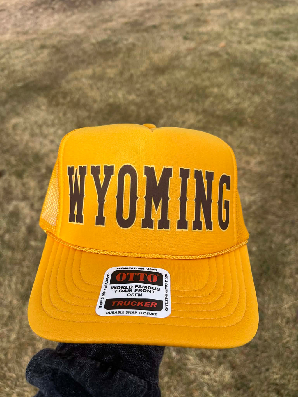 Wyoming Varsity Trucker Hat Choose your color