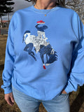 WYOMING varsity Red, white, and blue Crewneck