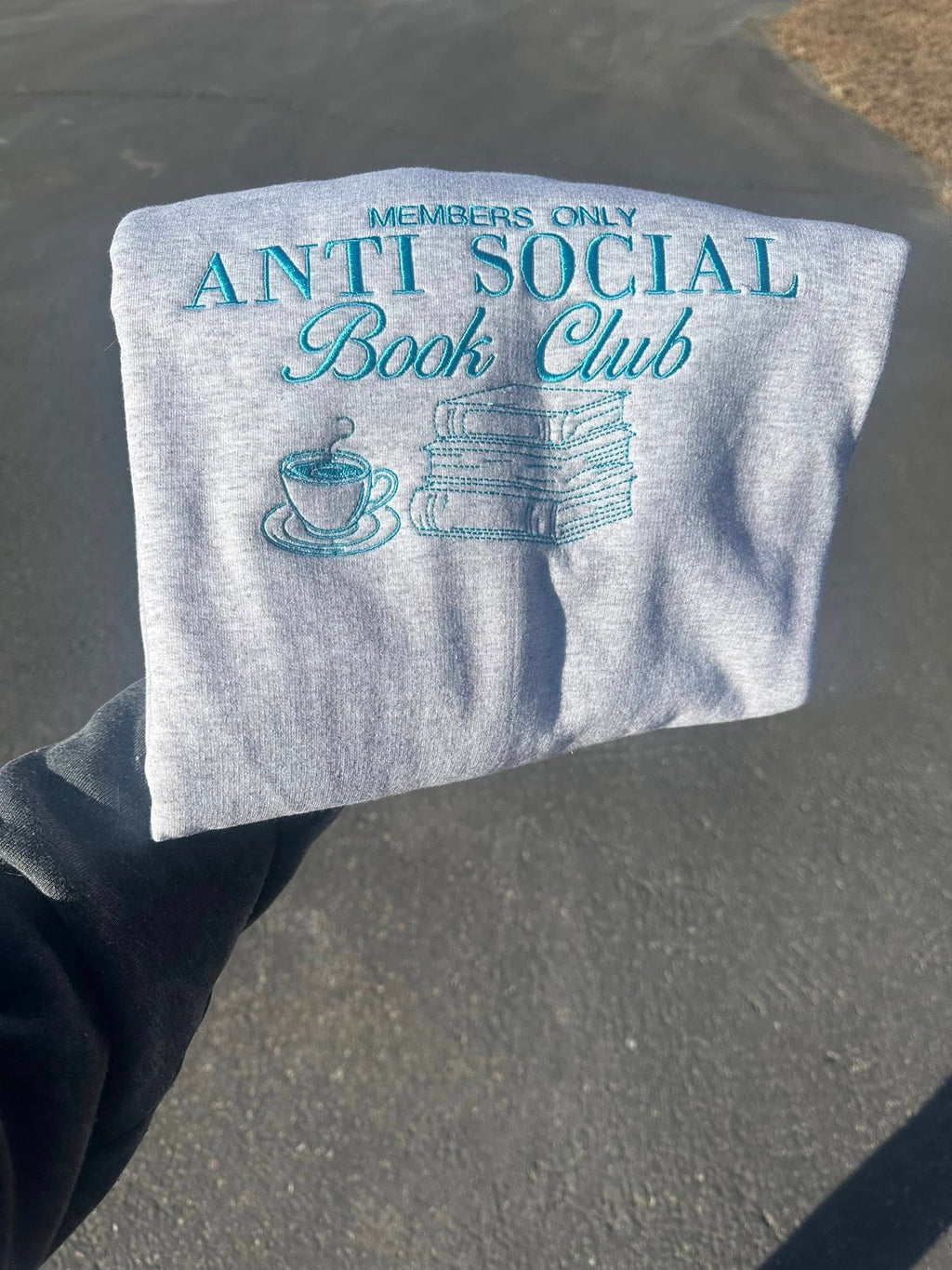 Embrodiered Members only Anti Social Book Club