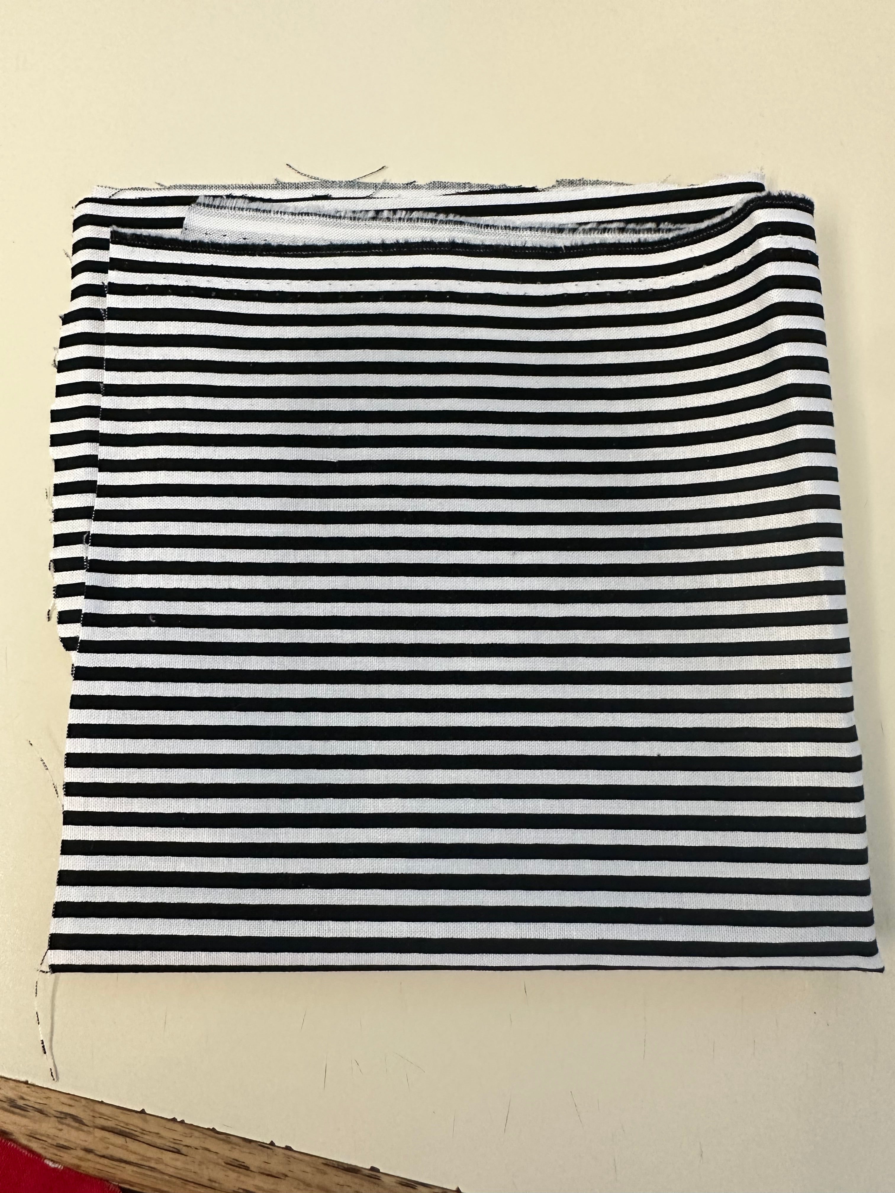 Applique Embroidered Stripe Team Mock Neck
