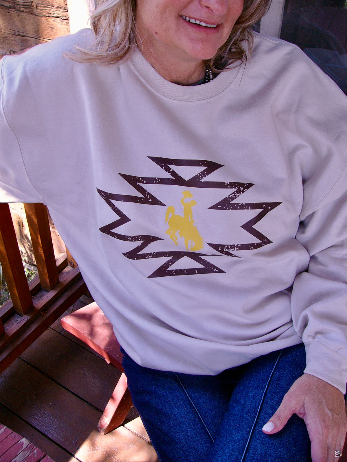 Aztec Bucking Horse Crewneck