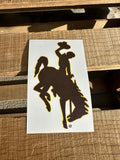 Wyoming Bucking Horse Vinyl Sticker