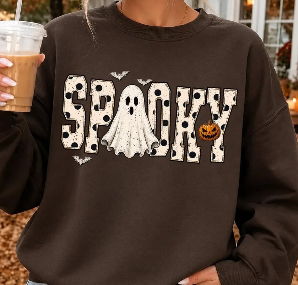 Spooky polka dot crewneck