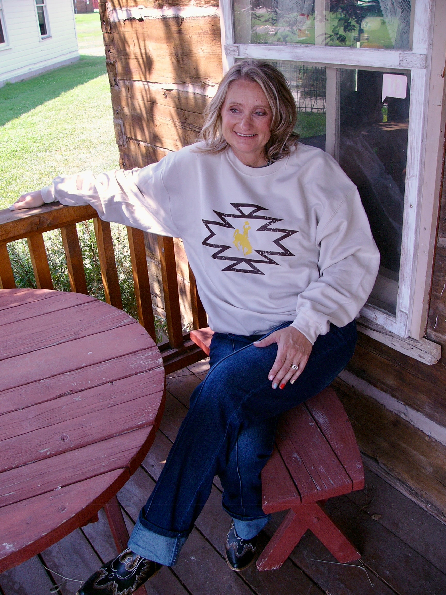 Aztec Bucking Horse Crewneck