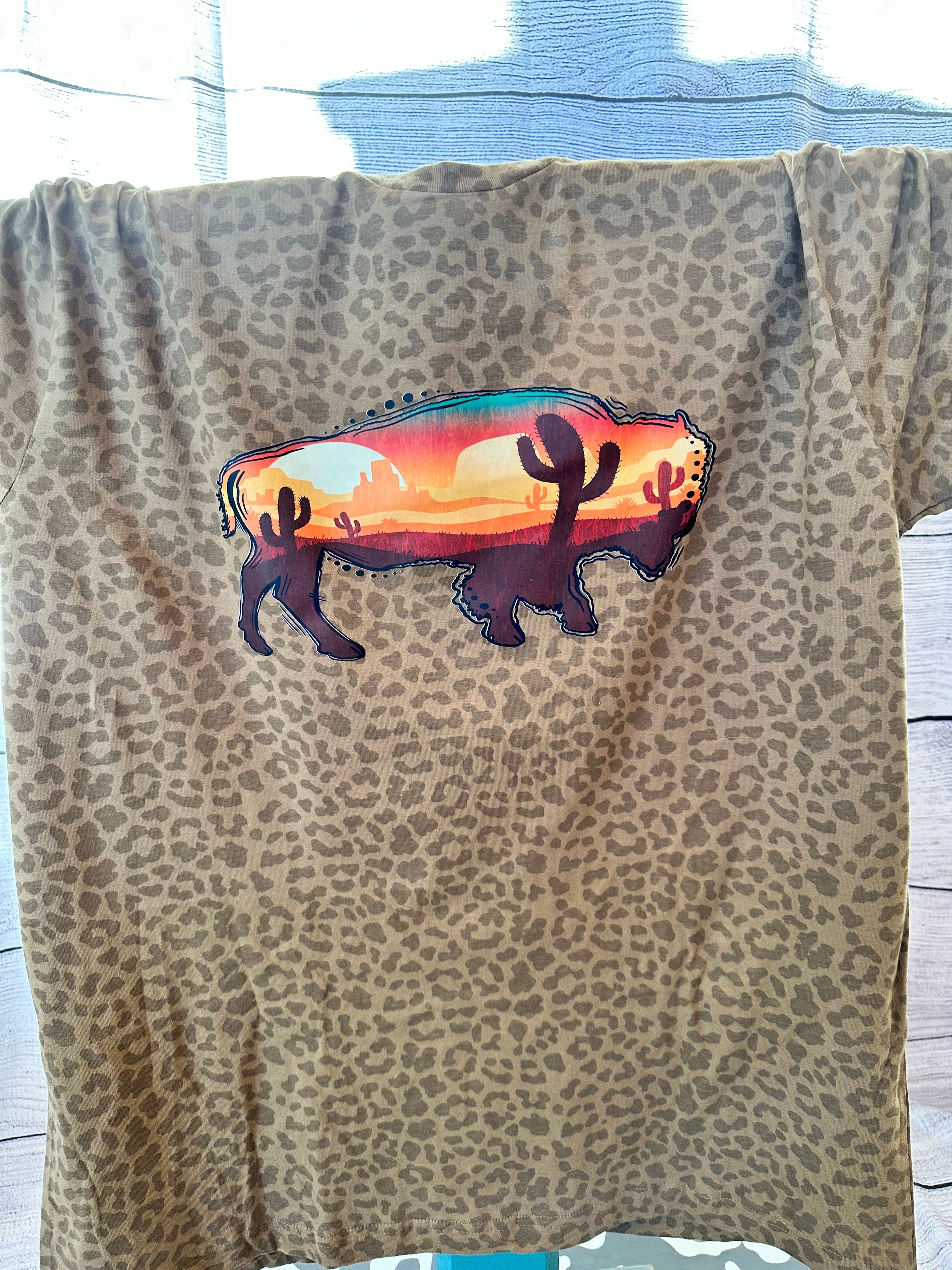 Wild West Buffalo T-shirt-Burning Presses
