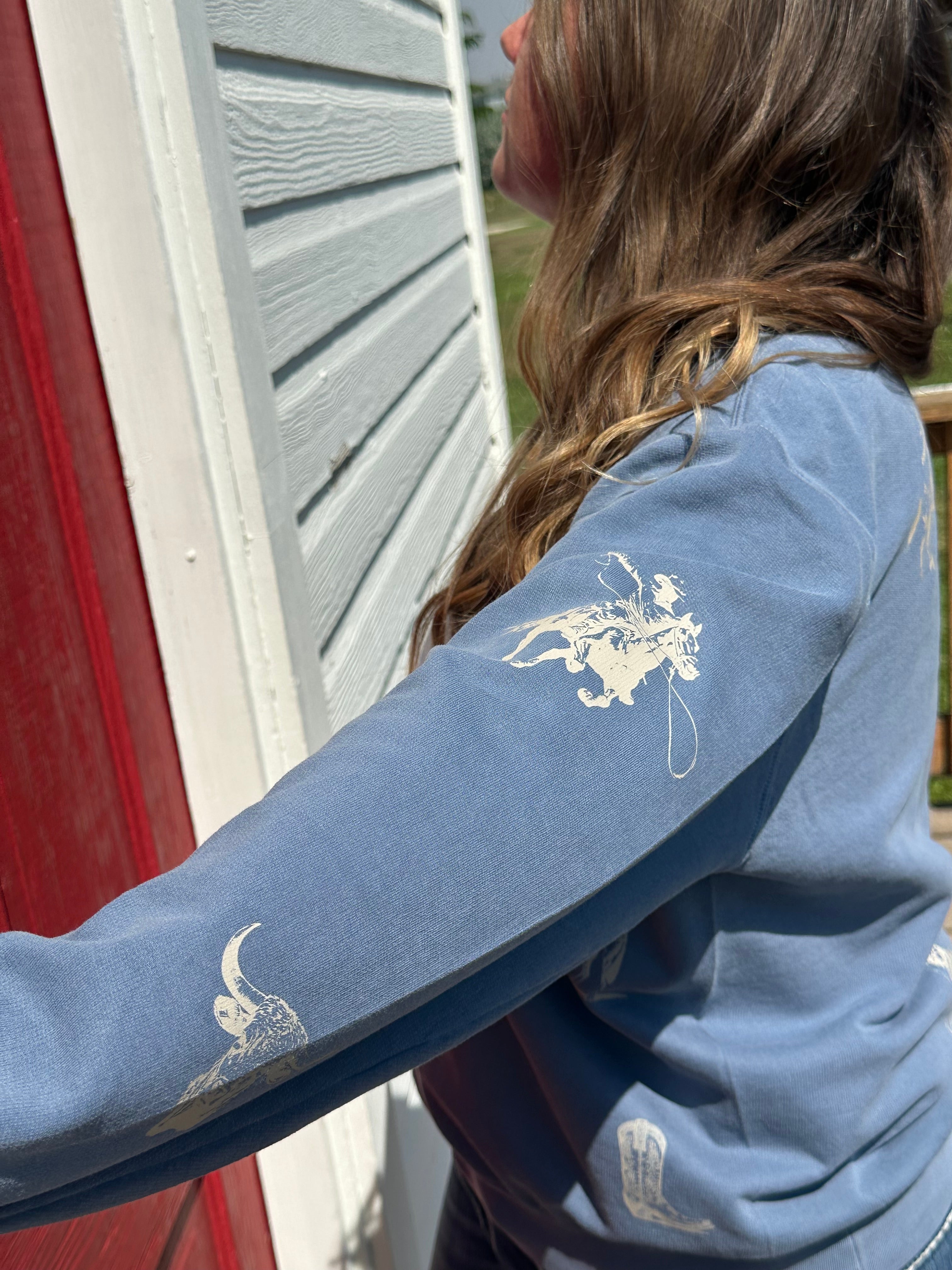 Wyoming Western collage Comfort Colors Crewneck