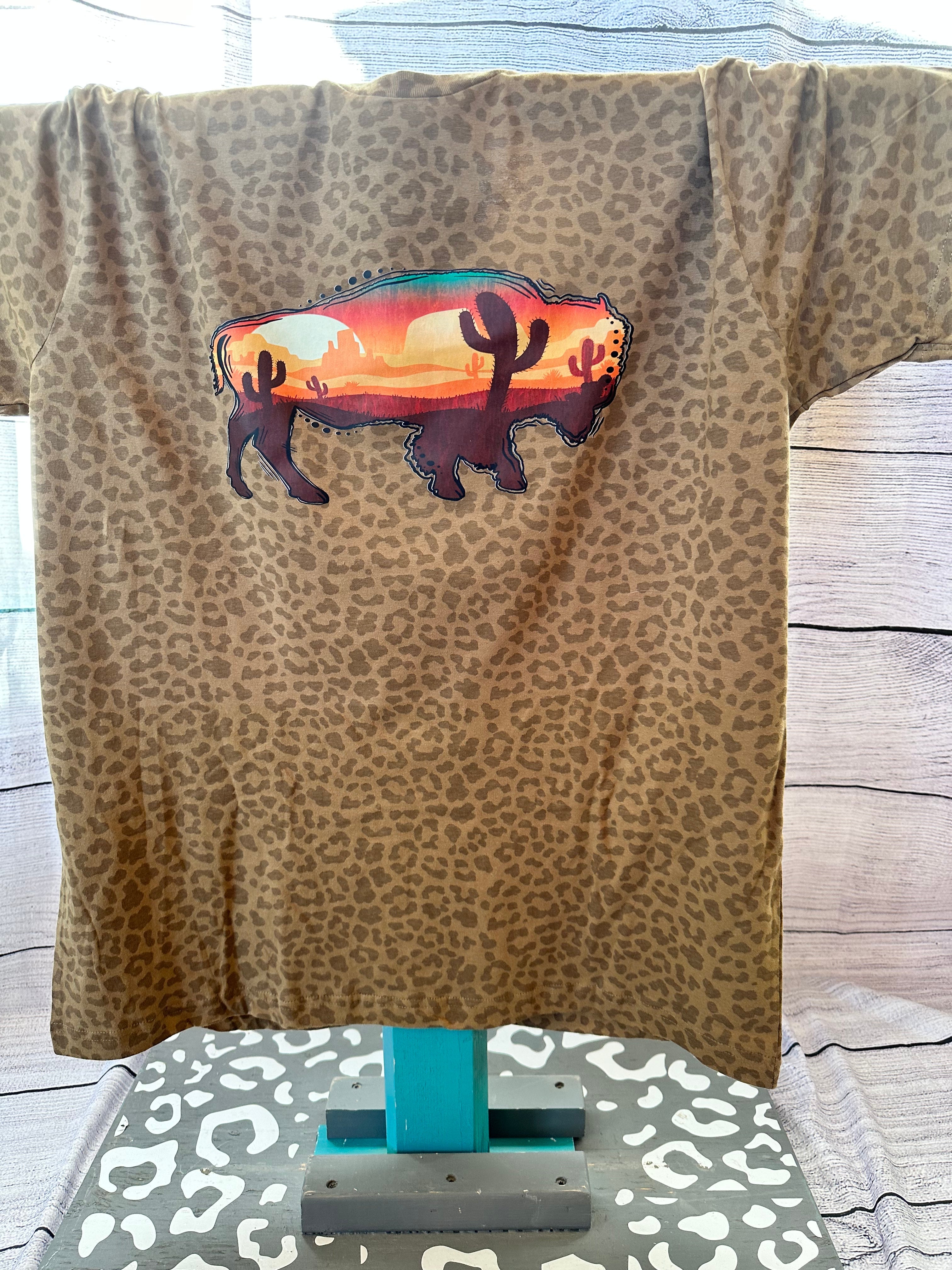Wild West Buffalo T-shirt-Burning Presses