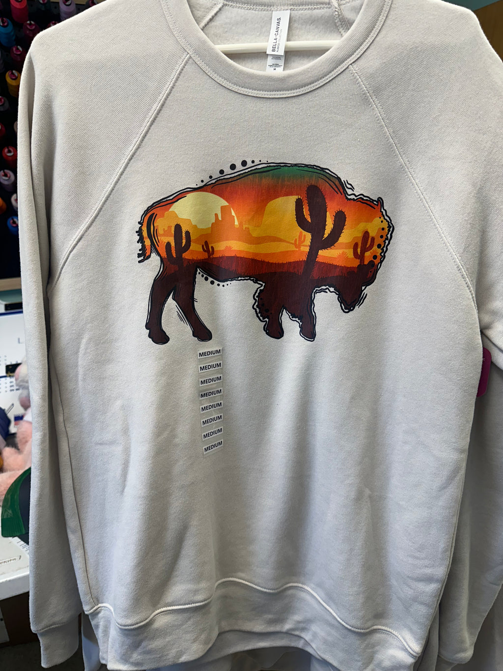 50% Buffalo Sunset Bella Canvas Crewneck