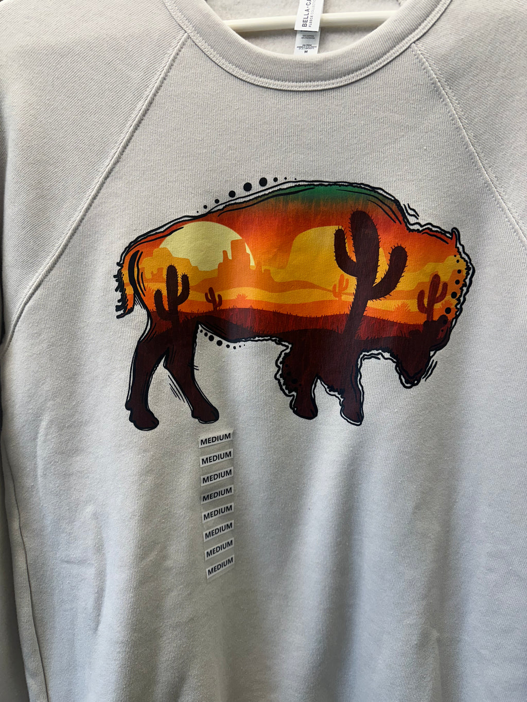 50% Buffalo Sunset Bella Canvas Crewneck