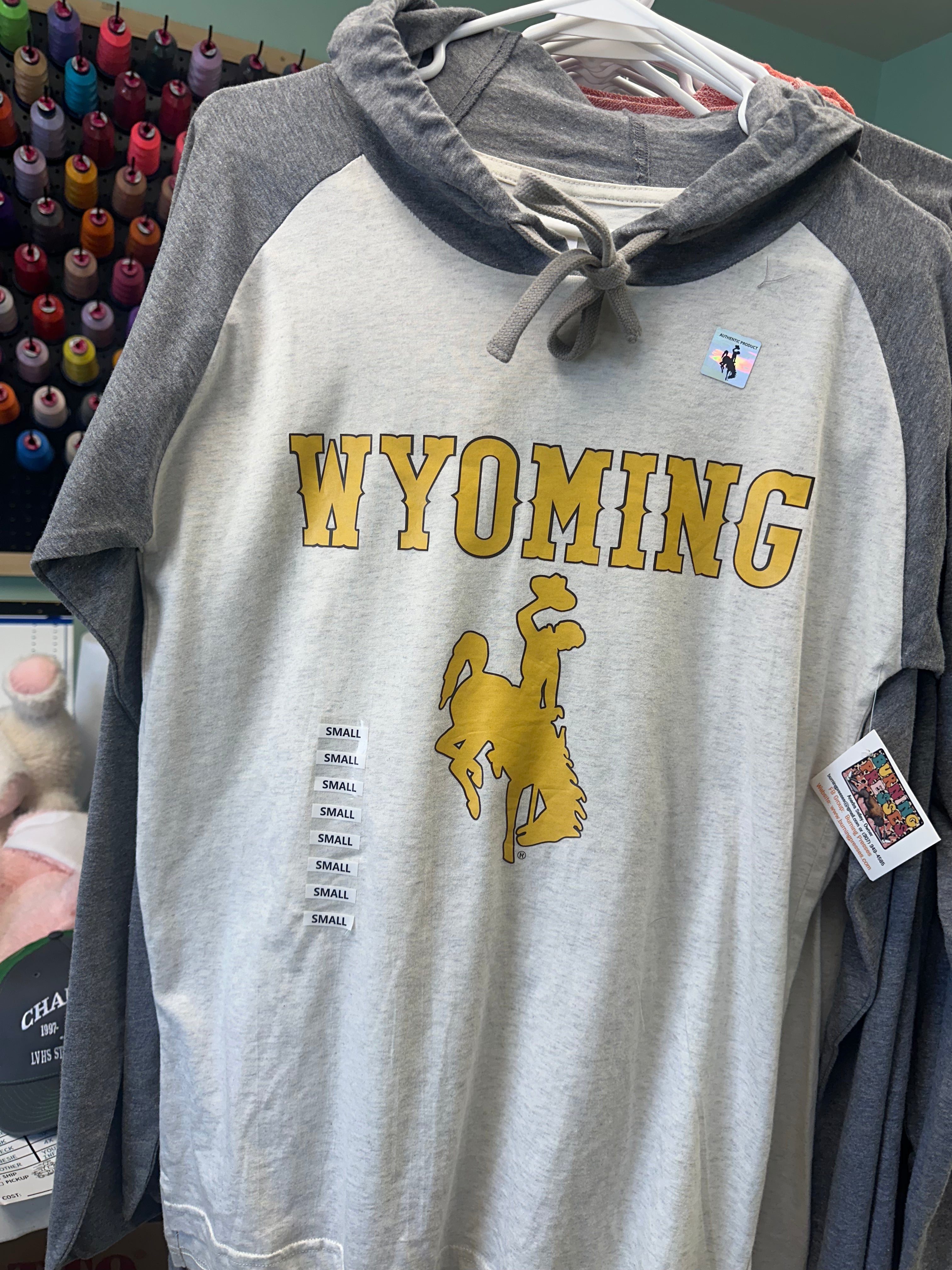 50% OFF Men's Long Sleeve Hoodie LAT T-Shirt WYOMING