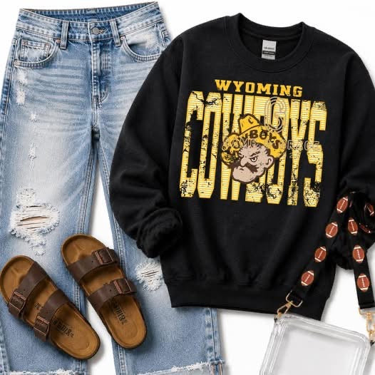 Wyoming Cowboys Stripes Crewneck