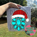 Turquoise Christmas DTF Transfer
