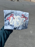Embroidered USA with bows Comfort Colors T-Shirt