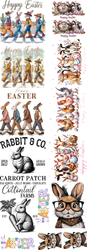 Easter Premade DTF Gang Sheet 21 x 60