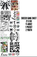 Soccer Premade DTF Gang Sheet 21 x 60