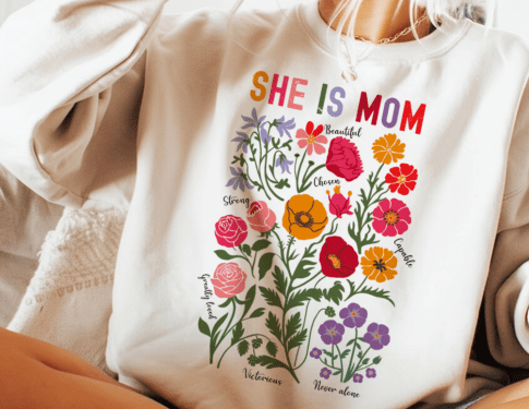 3814 She is Mom DTF/Sublimation Transfer