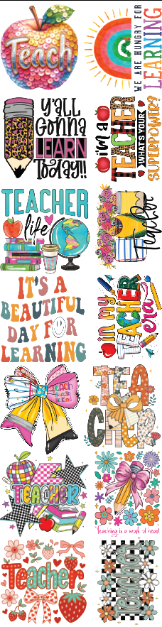 Teacher Premade gang sheet 21 x 80