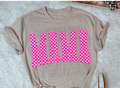 Mama Checkered Pink DTF Transfer