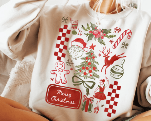 Watercolor Christmas tis the season DTF Transfer