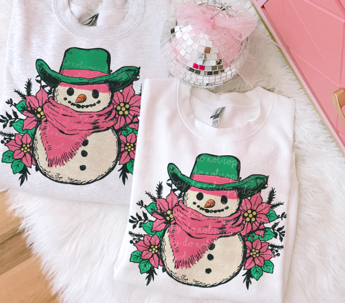 Western Snowman DTF Transfer