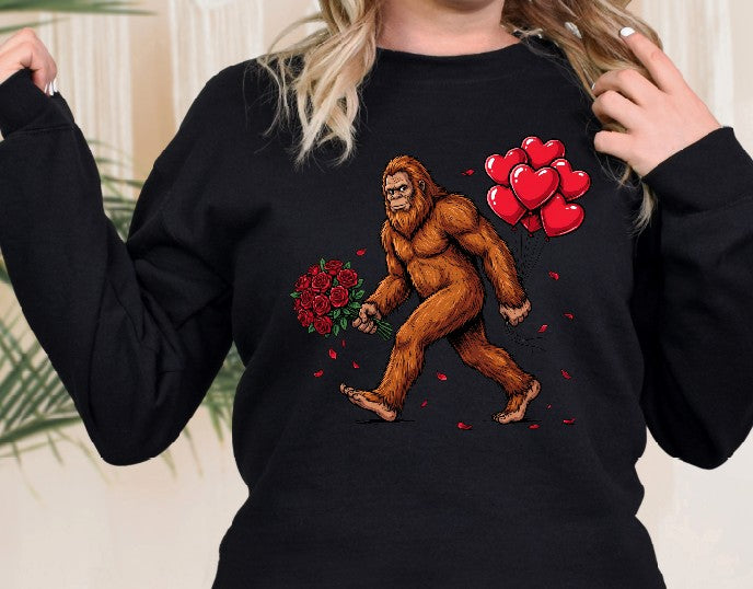 Big Foot Valentine DTF Transfer