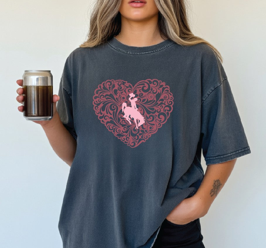 Wyoming Heart and Horse t-shirt