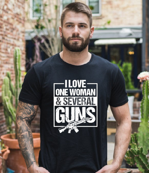 I love one women and several guns DTF Transfer