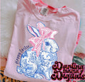 Happy Easter Blue Bunny DTF Transfer