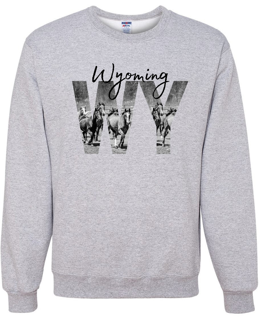 WY Wild Horses Crewneck