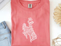 White Wyoming Lattice on Comfort Color T-Shirt