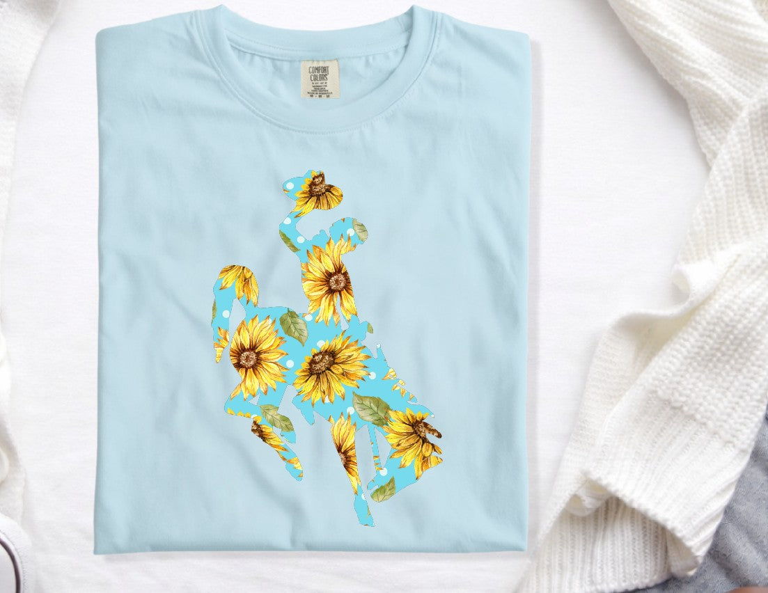 Spring Bucking Horse on Comfort Colors T-Shirt