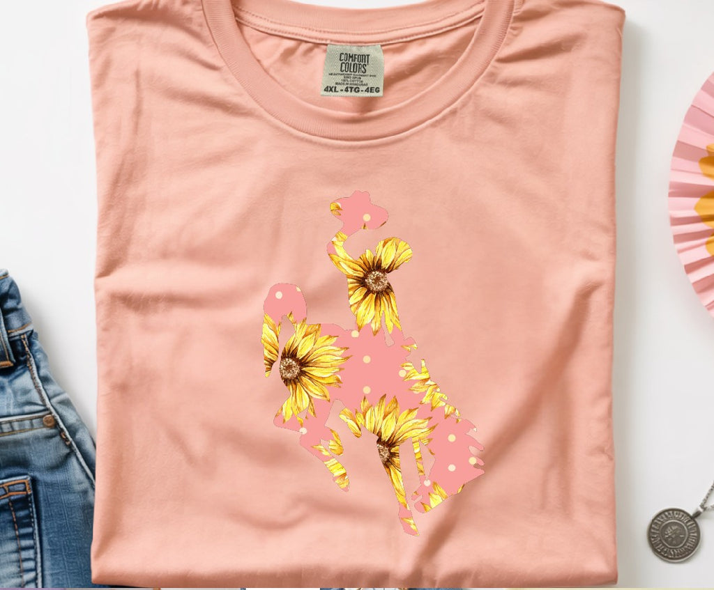 Spring Bucking Horse on Comfort Colors T-Shirt