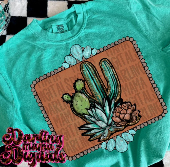 Western Cactus Comfort Colors T-Shirt